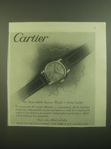 1944 Cartier Watches Ad - The 