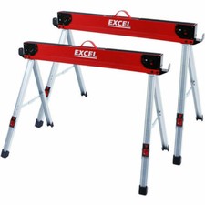 Excel 8502 Steel Sawhorse Heavy Duty Twin Pack 1000kg Capacity