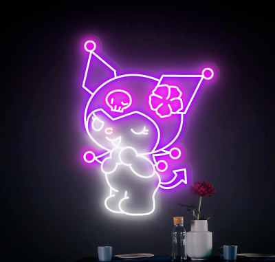 SANRIO KUROMI HELLO KITTY NEON SIGN LED LIGHT home room decor
