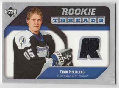 2005-06 Upper Deck Rookie Threads Timo Helbling RC Jersey Tampa Bay Lightning