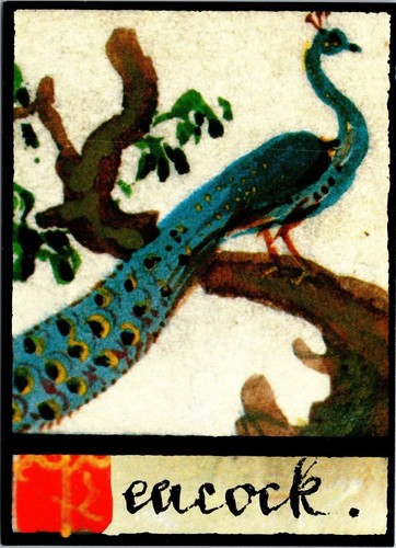 Peacock Beautiful Girl is Eager to Meet You 19th Century Dreambook Postcard - 第 1/2 張圖片
