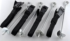 Trampoline Anchor Kit (Pack of 4) Secure Tie Down Straps  **BRAND NEW**