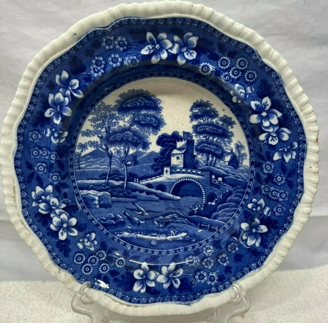 Copeland Spode s Soup Bowl Tower Blue Willow England Plate Vintage 9 eBay