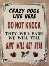 9x12 Aluminum Sign. Dogs