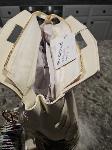 AHDORNED Faux Leather Fringe Bag w/ Two Removable Straps (GUITAR STRAP) / STONE - Picture 11 of 23