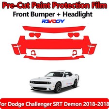 8.5mil Precut Front Bumper Ppf Kit Film For Dodge Challenger Srt Demon 2018-2018