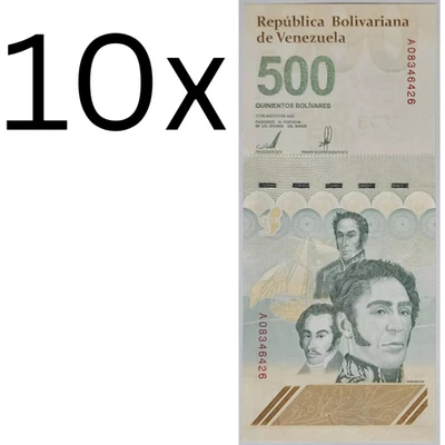 10xNEW BANKNOTE 500 BOLIVARES (500'000.000 BS) 2023 /2024 VENEZUELA UNC - Image 1 of 4