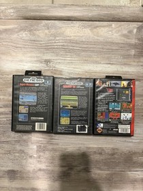 Sega Genesis Super Monaco GP, Rambo III, True Lies Lot w/ Manuals & Cases