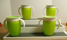 Munchkin Miracle 360 Cup 7 Oz Toddler Spill Proof Green Sippy Cup Lot of 4 G57