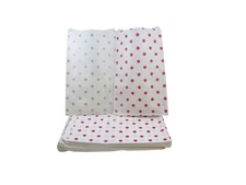 N'icePackaging - 100 Qty Flat Plain Paper Gift Bags - Red OR Silver Polka-Dot...
