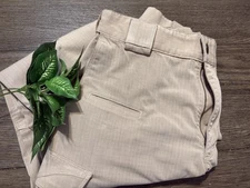 5.11 512 Men Tactical Pants  Khaki Beige Defender Flex Straight Leg 34x32 #866