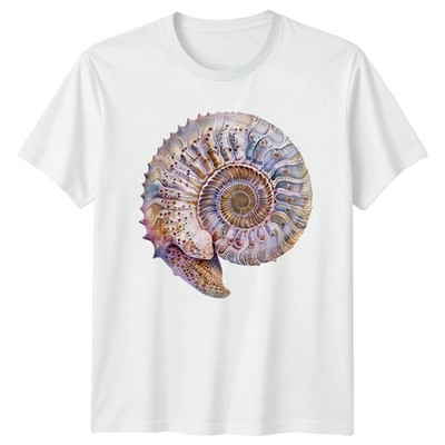 Schönes Ammonit Fossil T-Shirt Meereswissenschaften Geburtstag Geschenk für Sie und Ihn