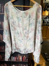 floaty silk and viscose lined bat wing top