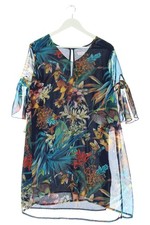 KD KLAUS DILKRATH Sommerkleid Damen Kleid Gr. DE 40 blau-grün-hellorange