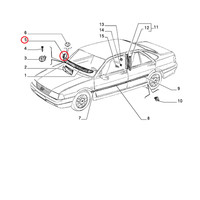 AußEnverkleidung SchiebetüR Links Fiat Tempra Original 7752083
