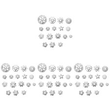 4 Bags Jewelry Making Supplies Metal Bead End Caps Accessories Flower Beads