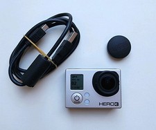 GoPro Hero 3 Action Camera Silver With Charger Lens Cover Battery SD Card Travel