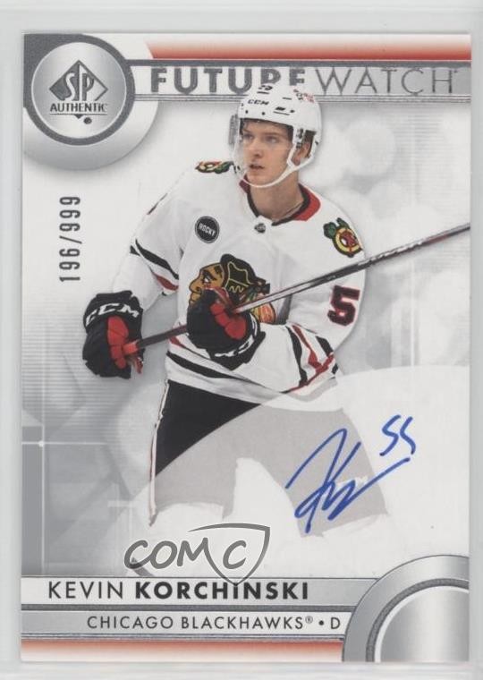 2023-24 SP Authentic Future Watch /999 Kevin Korchinski #153 Rookie Auto RC