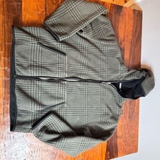 White Sierra Women's Plaid Jacket Size L Green Fleece Lined Vintage