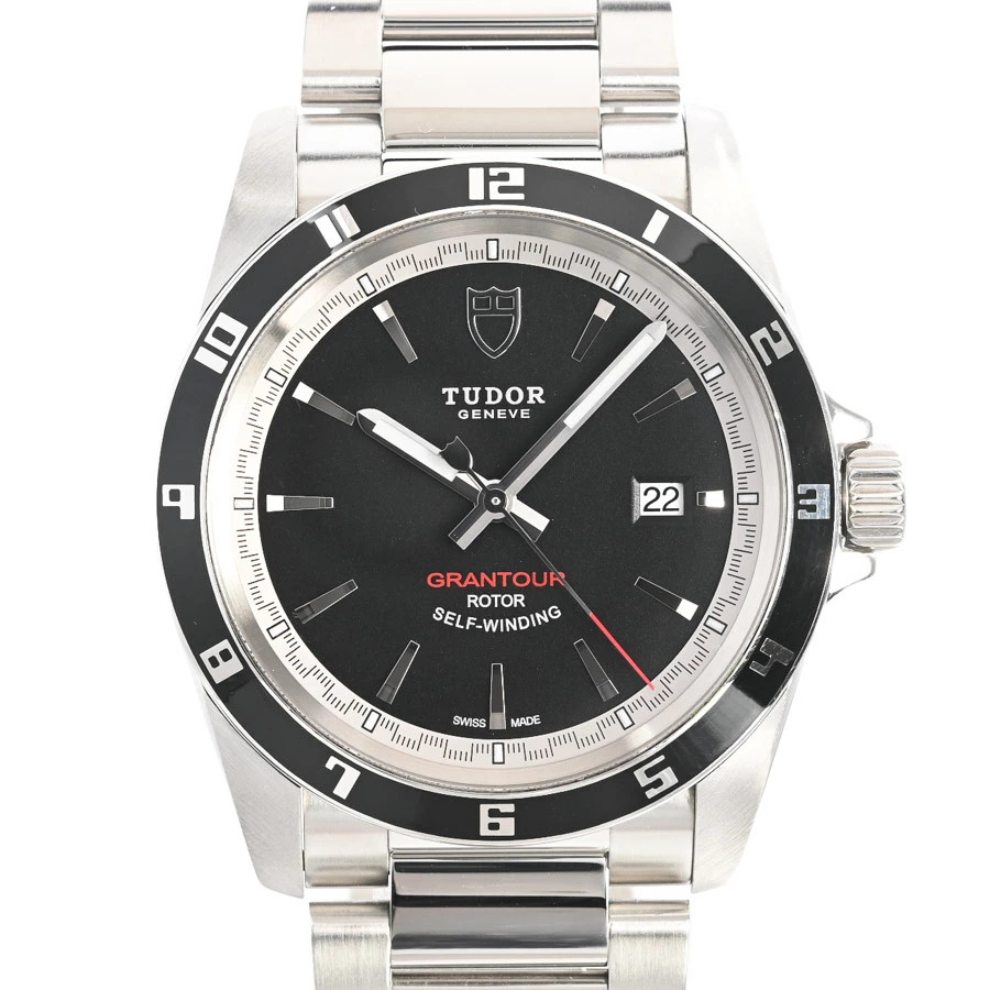 Tudor Grantour Date 20500N Black Men's Automatic stainless Wristwatches