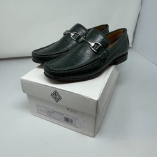 Donald Pliner Dannie Croc-Embossed Leather Loafer Forest Size 7 New