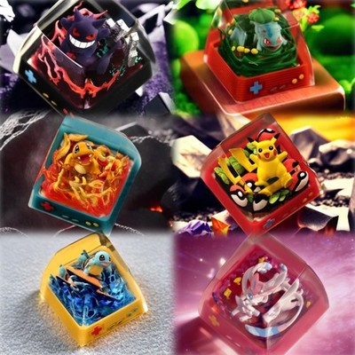 Handmade Keycaps Artisan Resin Mechanical Keycaps Gengar and more New Gift