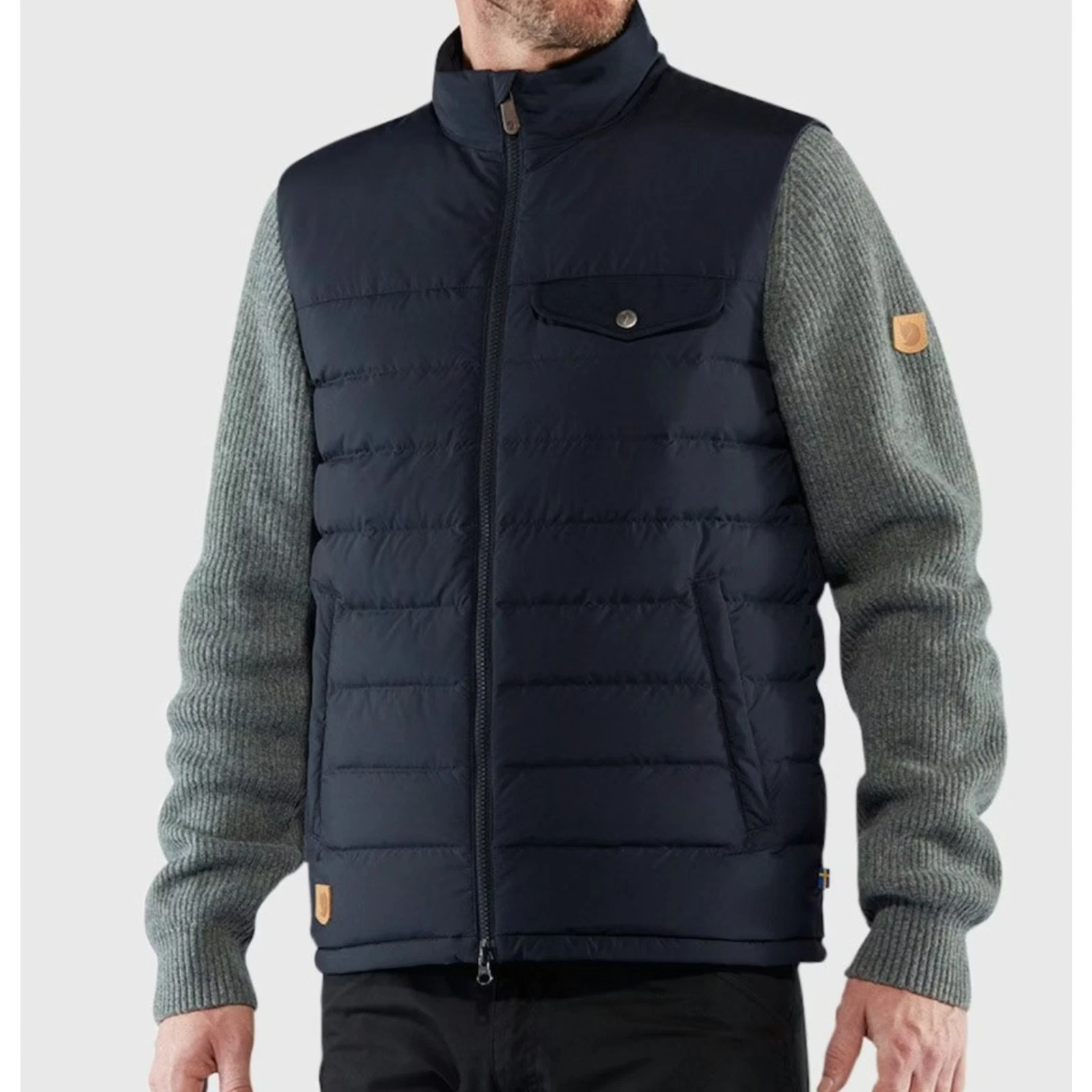 Fjallraven Greenland Goose Down Zip Liner Vest In Navy Blue Mens XL