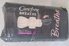 Carefree Breathe Ultra Thin Pads Overnight 24 Count - New - Fast Shipping