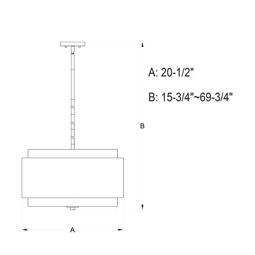 Vaxcel - Burnaby 4-Light Pendant in Mid-Century Modern and Cylinder Style 15.75 - Picture 2 of 4