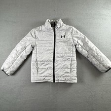 Under Armour Gray Pronto Puffer Jacket Insulated Pockets Youth Jacket 6