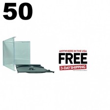 50 STANDARD Black CD Jewel Case Unassembled 1-3 DAYS