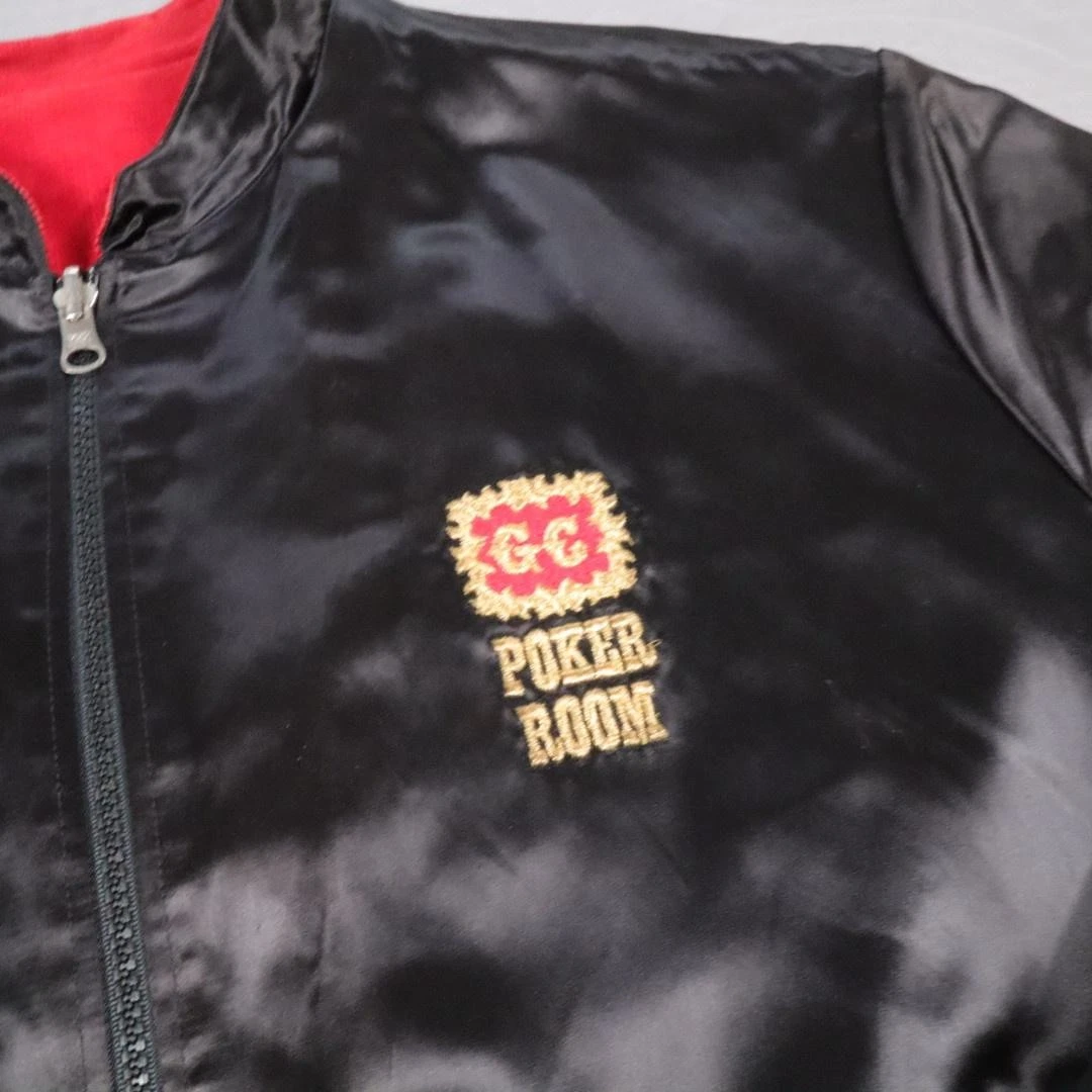 VTG Gold Coast Poker Tournament Las Vegas Jacket Factory Bomber Jacket Mens 2XL - product detail image 3