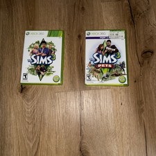 Xbox 360 The Sims 3 and The Sims 3 Pets Bundle Complete Tested Working Sims Lot