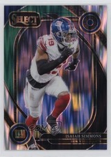 2024 Panini Select Club Level Black & Green Shock Prizm Isaiah Simmons #261 1nq4
