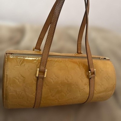 Louis Vuitton Bedford Handbag M91006 Mini Boston bag Vernis Women's Beige Auth