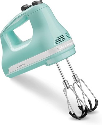 KitchenAid 6-Speed Hand Mixer with Flex Edge Beaters | Ice Blue