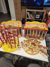 Vintage 1960s Fisher Price Circus and Ring.Many parts included.