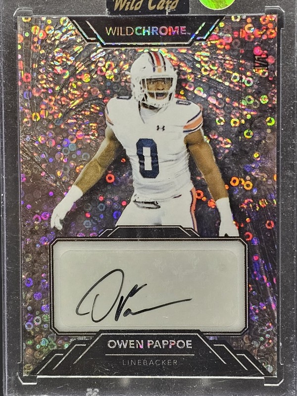 2023 Wild Card Owen Pappoe  Disco Wild Chrome Auto 1/1 WCP-A