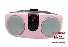 PROSCAN SRCD243 Portable CD Player with AM/FM Radio, Boombox Pink 