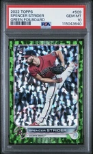 2022 Topps Spencer Strider Green Foilboard /499 PSA 10 #509 Atlanta Braves (RC)