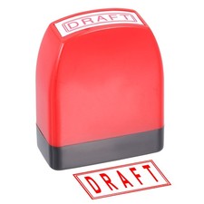 DRAFT Notice Stamp Self Inking, Red Black