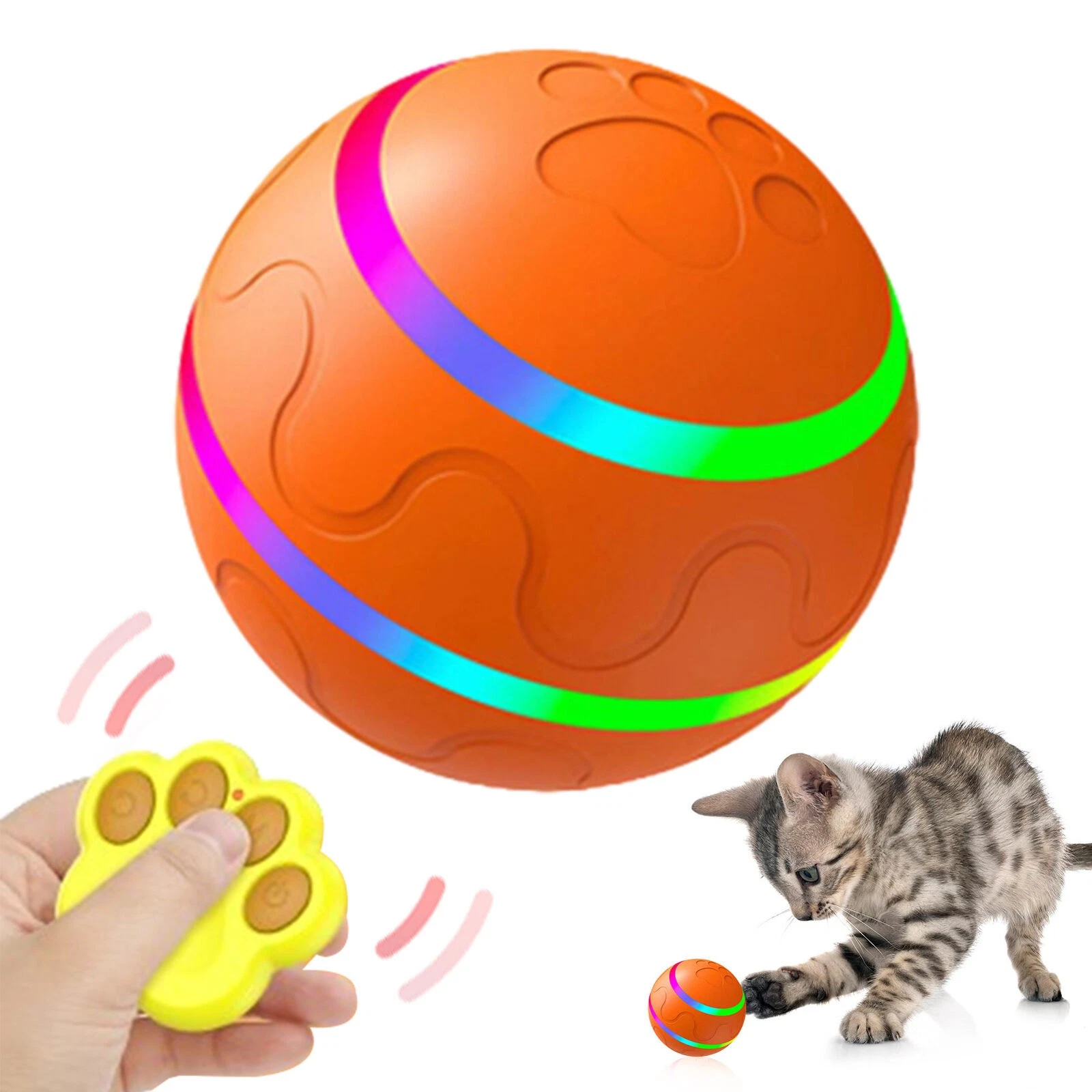 Durable TPU Electric Rolling Ball Pet Rotating Balls for Outdoor Playing