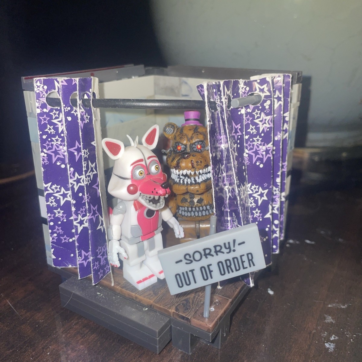 FNAF Mcfarlane Classic Pirate Cove Construction Set NEAR COMPLETE