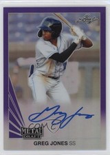2019 Leaf Metal Draft 1990 Throwback Purple /25 Greg Jones #LT-GJ1 Auto nd3