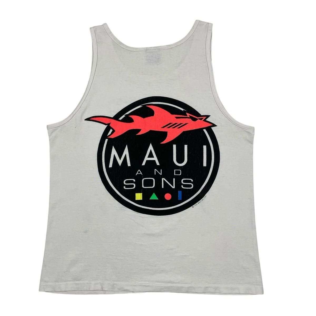 Débardeur Homme Maui And Sons Avec Motif Requin - Couleur Vert Céladon/aqua, Taille M - Neuf Avec étiquettes