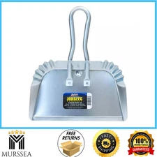 Aluminum Dust Pan Durable 17" Oversized Handle Cleaning Tool Commercial