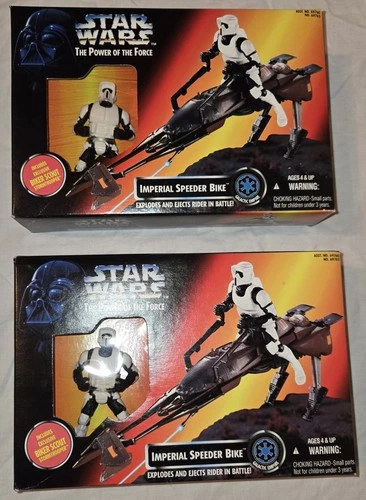 Kenner Star Wars The Power of the Force Imperial Speeder Bike w/ Biker Scout NEW