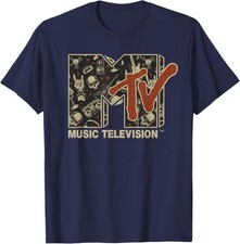 MTV Rock n Roll Music Hard Heavy Metal Skull Guitar Vintage Unisex T-Shirt