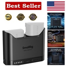SMALLRIG LP-E6P LP-E6NH LP-E6N LP-E6 Battery Charger for Canon, 2h Dual Slot ...