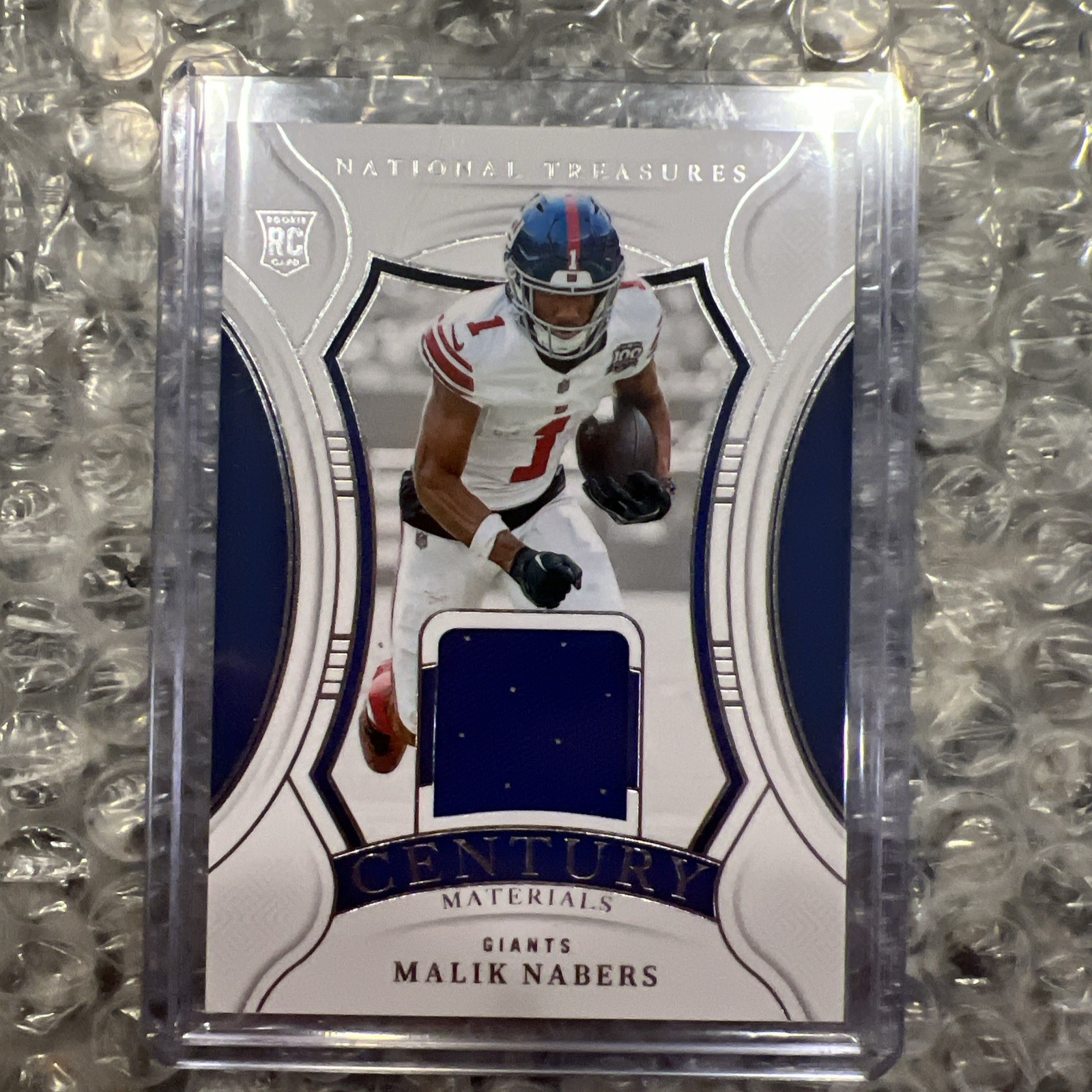 2024 Panini National Treasures Malik Nabers Century Materials Patch RC /99 Giant